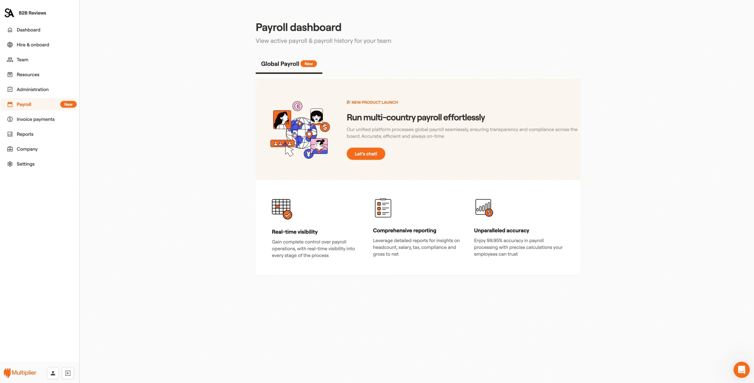 multiplier payroll dashboard screenshot